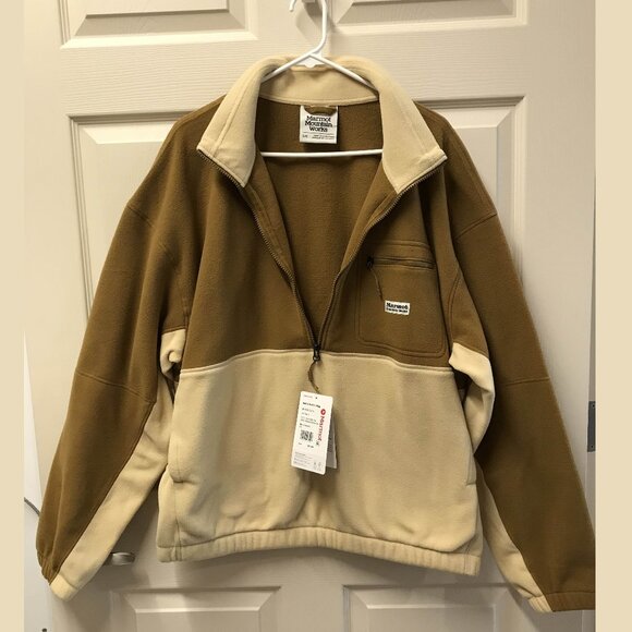 Marmot Retro Rocklin Half-Zip - Hazel and Light Oak - Picture 3 of 9